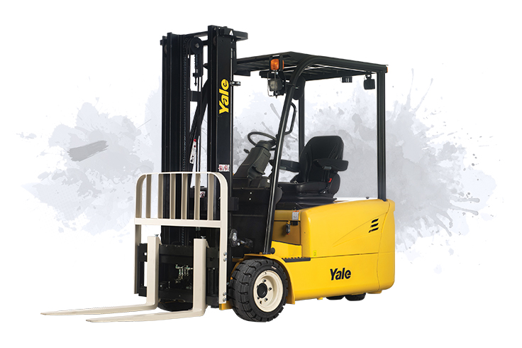 3 Wheel Electric Counterbalanced Forklift Truck Pneumatic Tire