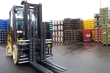 Forklift attachments for beverage operations