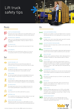 Forklift operator safety tips poster