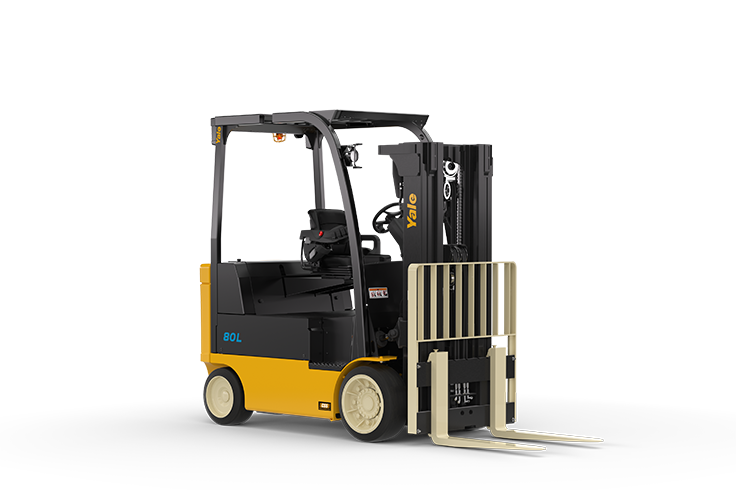Fully integrated lithium-ion battery 4 wheel forklift by Yale | ERC050-060VGL