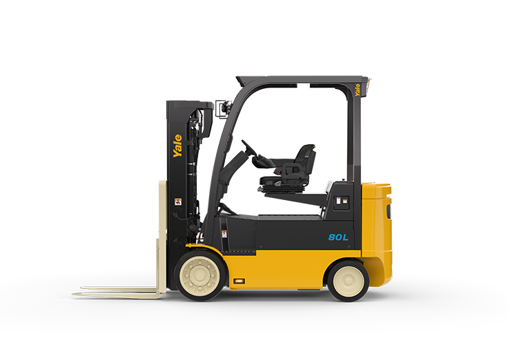 4 Wheel integrated lithium ion counterbalance forklift | Yale