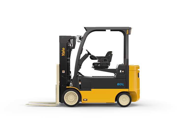 4 Wheel integrated lithium ion counterbalance forklift | Yale