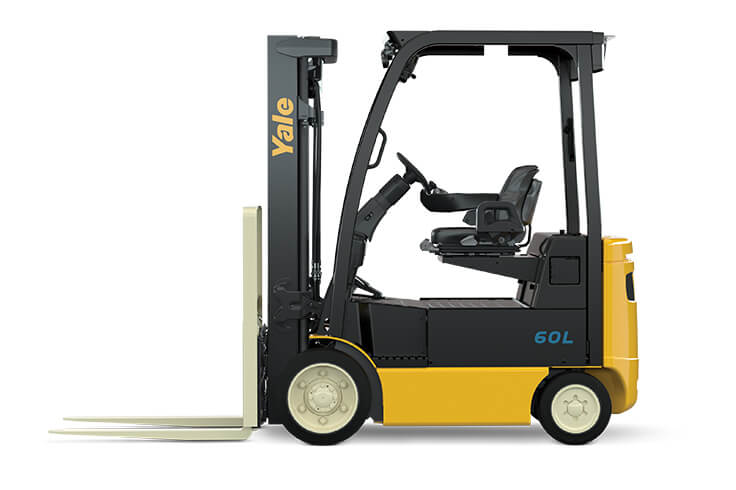 Yale 4 Wheel integrated lithium ion counterbalance forklift