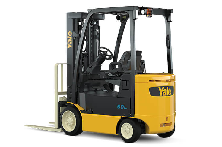 Fully integrated lithium-ion battery 4 wheel forklift by Yale | ERC050-060VGL