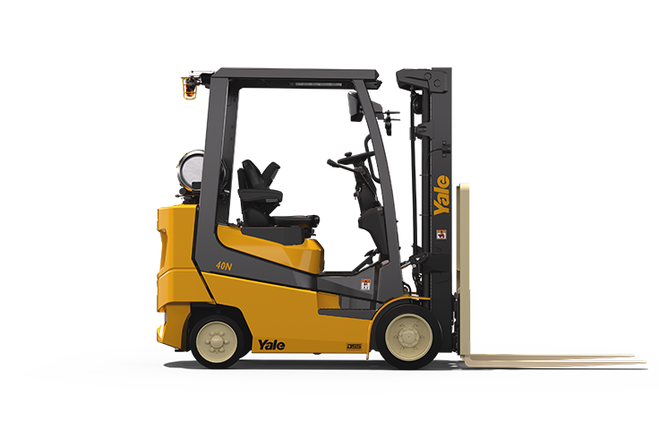 Side view of Yale GC30-40N  ICE cushion tire forklift