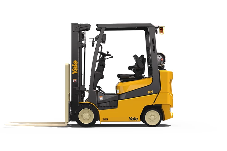 Side view of Yale GC30-40N ice cushion tire forklift