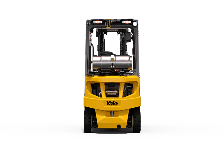 View of Yale GP30-40N ice cushion tire forklift from the rear