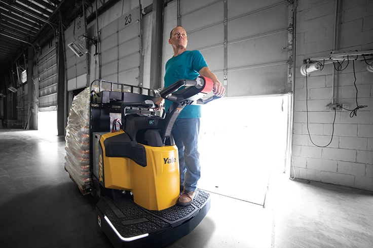 Yale electric End Rider truck ideal in several workflows, including dock loading/unloading