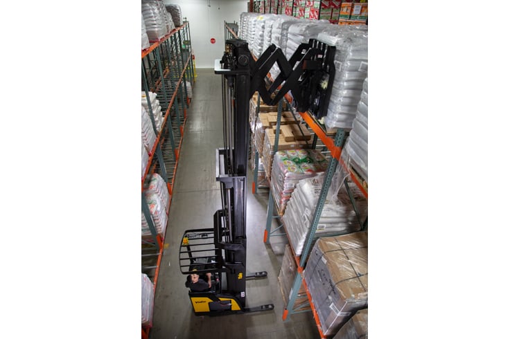 Yale Narrow aisle lift truck ideal for high-density warehouse
