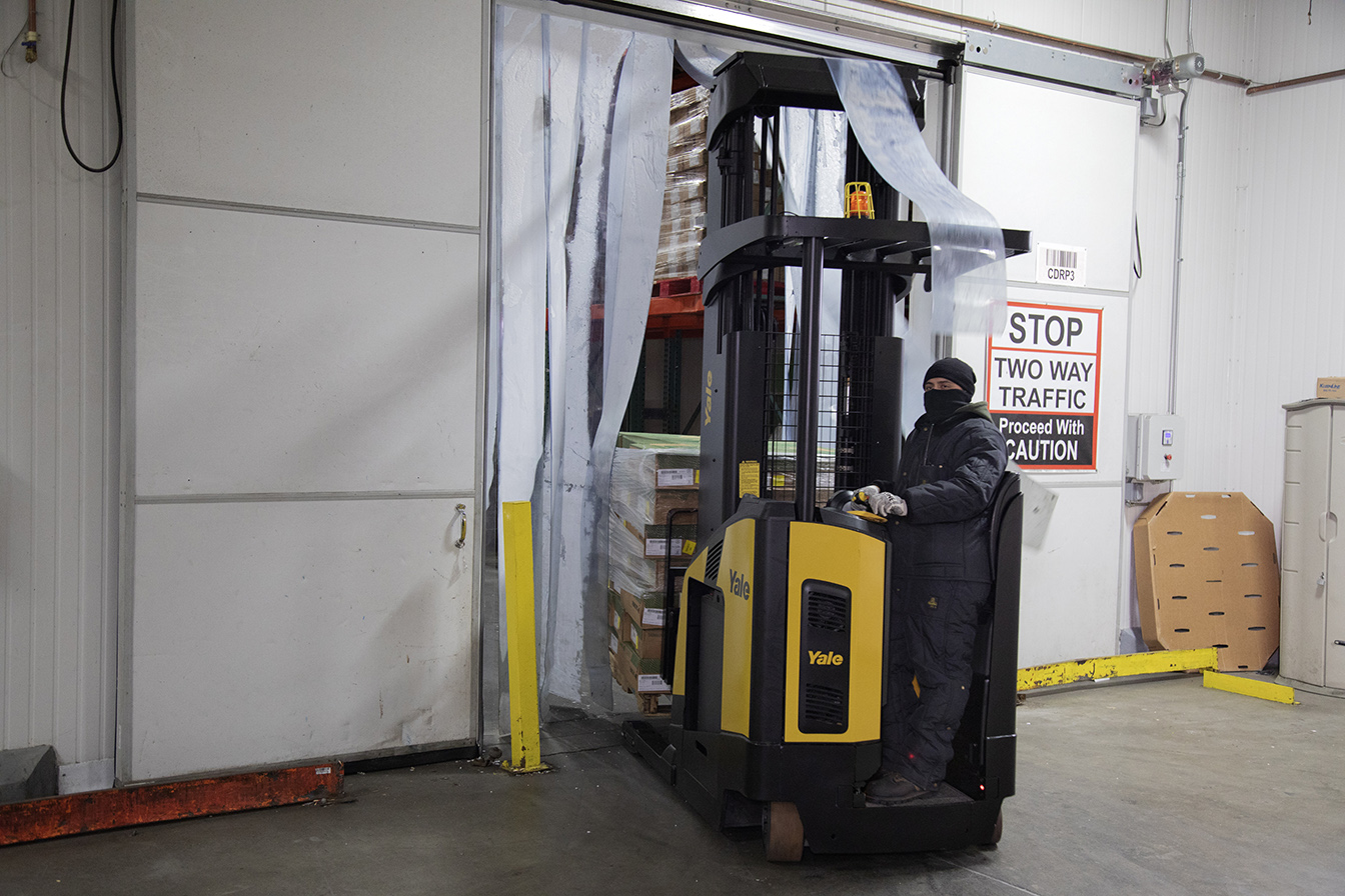 Yale Narrow Aisle Reach Trucks enhances the visibility